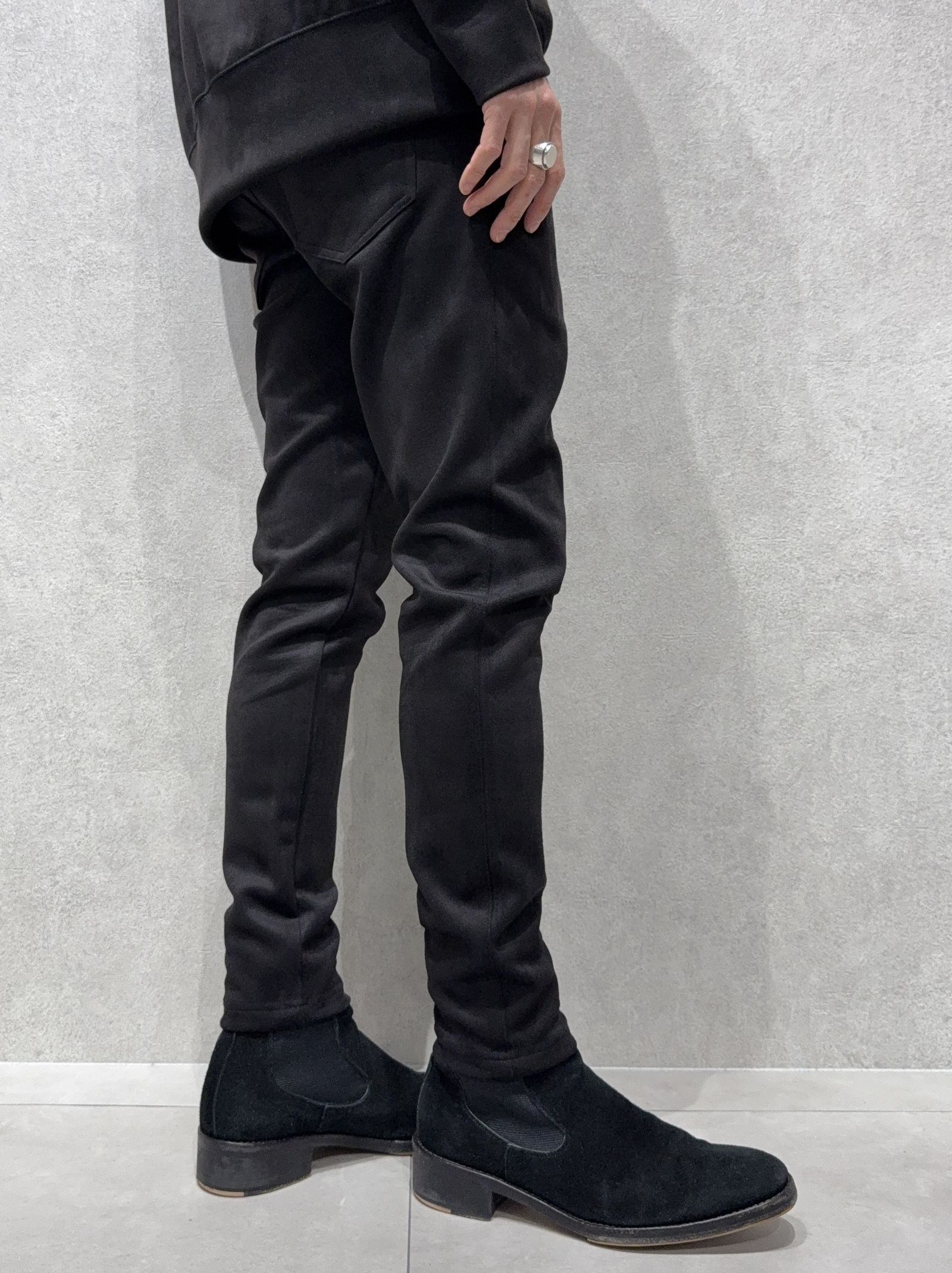CHRIS EASY SUEDE TUCK  PANTS / RC38-ST-016T / スエードイージータックパンツ / ブラック