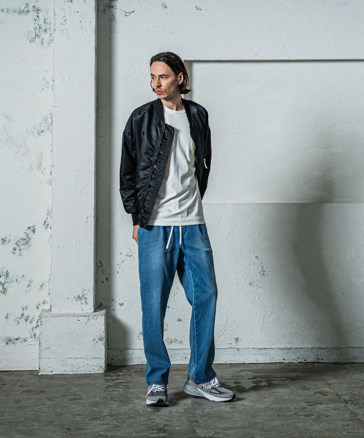 EX DENIM JERSEY WIDE PT / RC35-ST-016WTD / デニムジャージワイドパンツ / ライトインディゴ