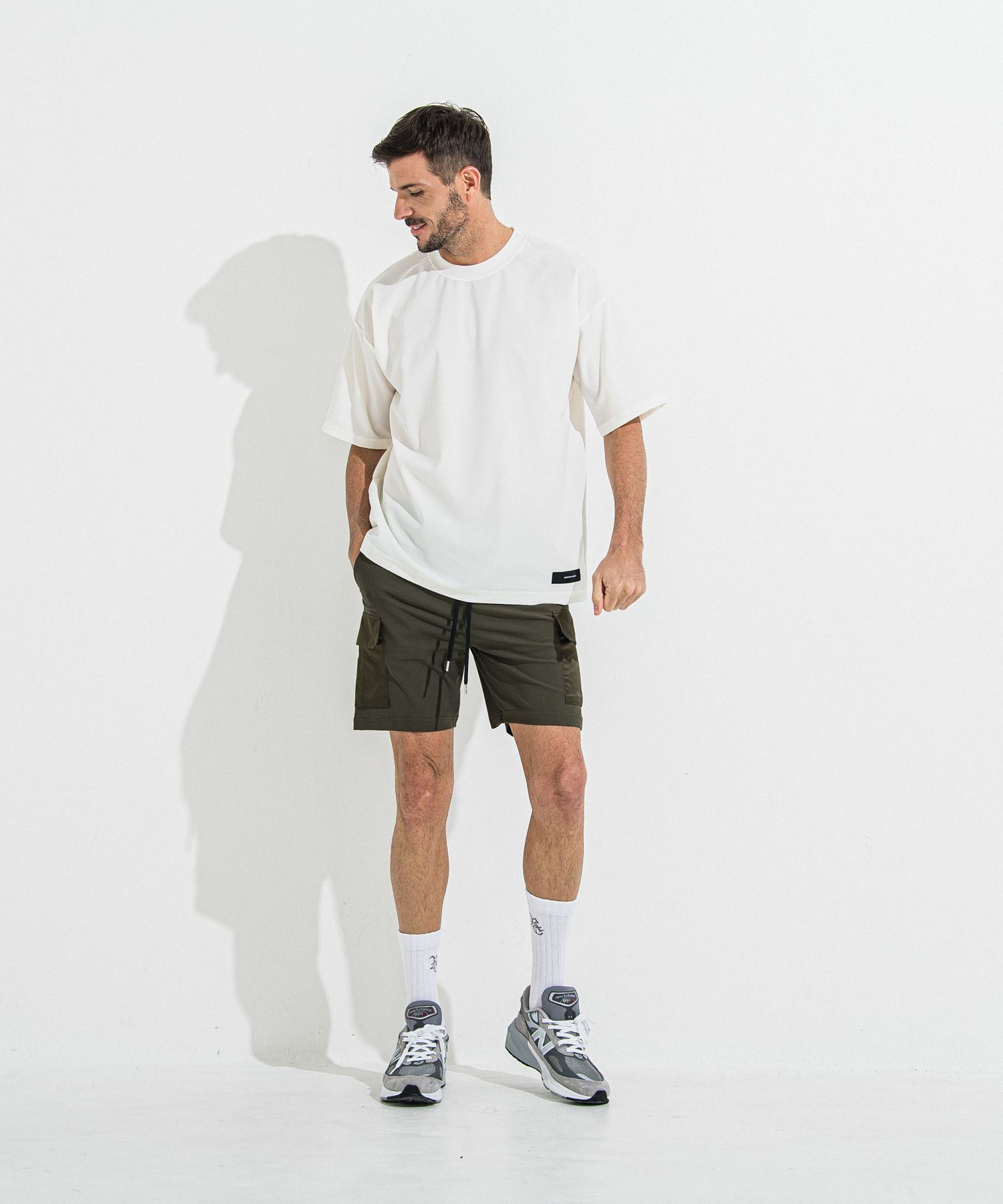 DARRELL CARGO SHORTS / RC36-HP-005 / ナイロンカーゴショーツ / カーキ