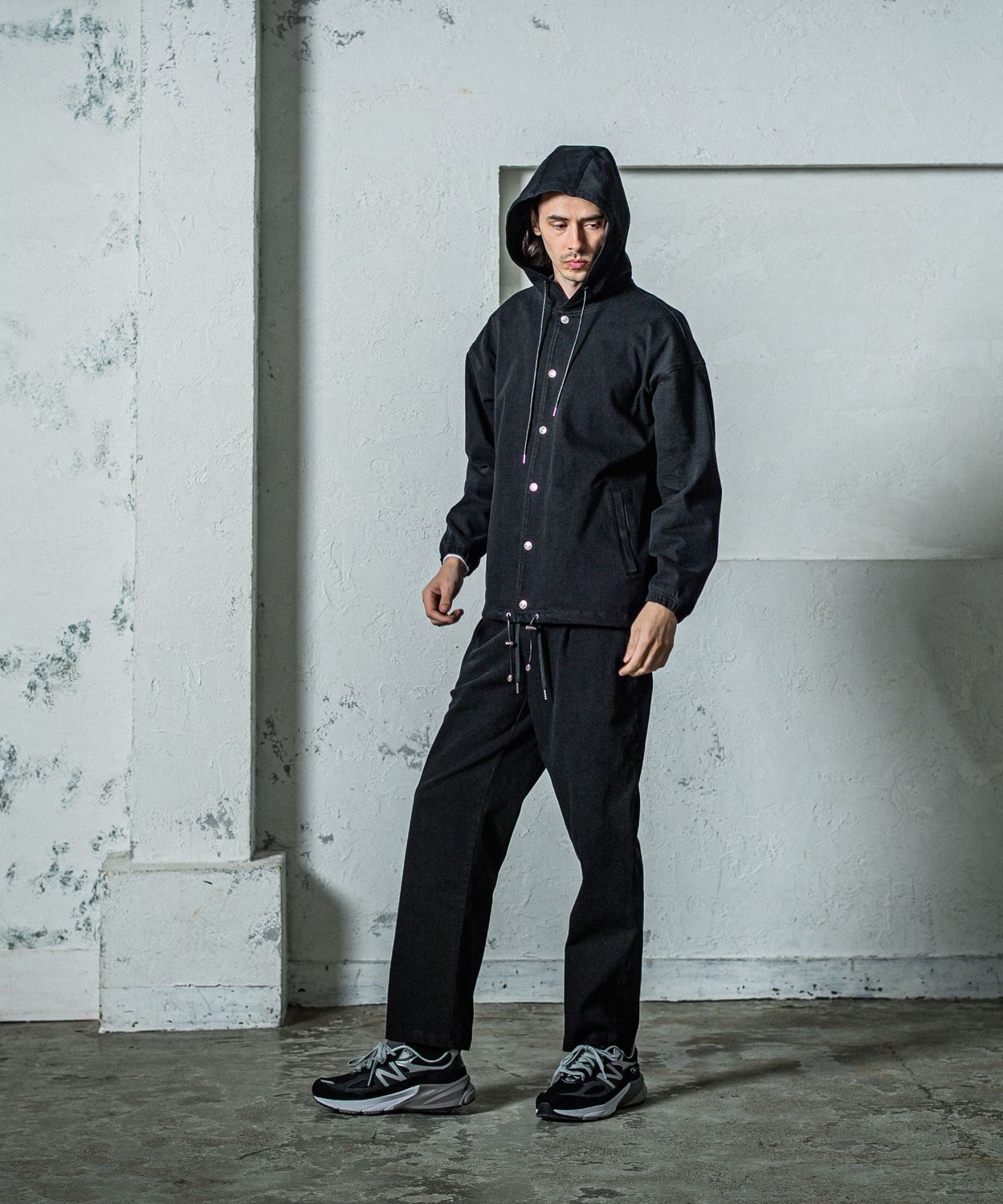 EX DENIM JERSEY WIDE PT / RC35-ST-016WTD / デニムジャージワイドパンツ / ブラック