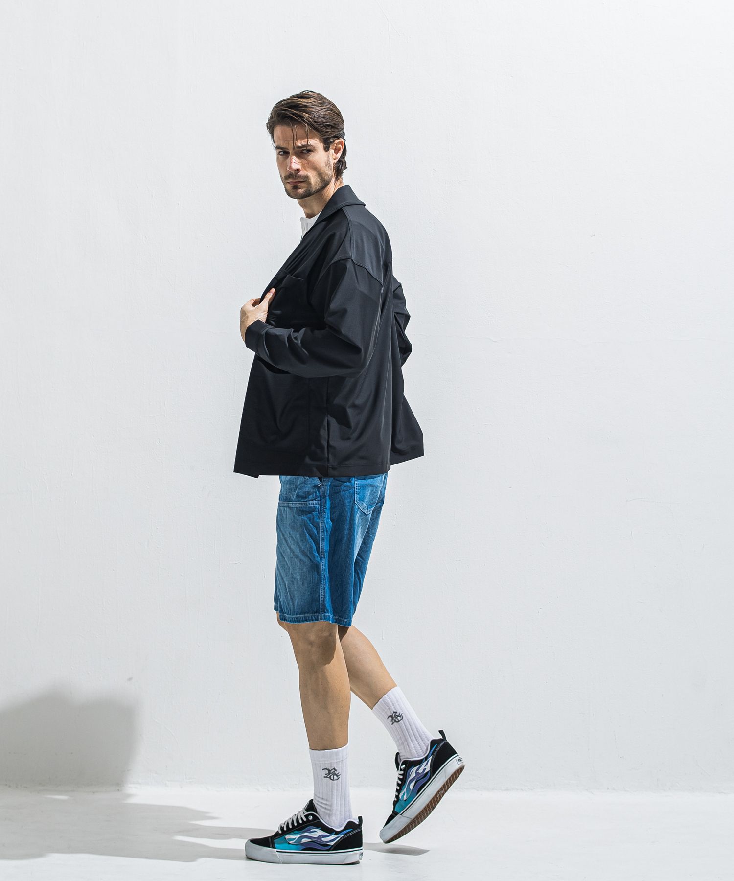 DOUBLE KNEE SHORTS / RC40-HP-007 / ダブルニーデニムハーフパンツ / インディゴユーズド (6月上旬入荷予定)