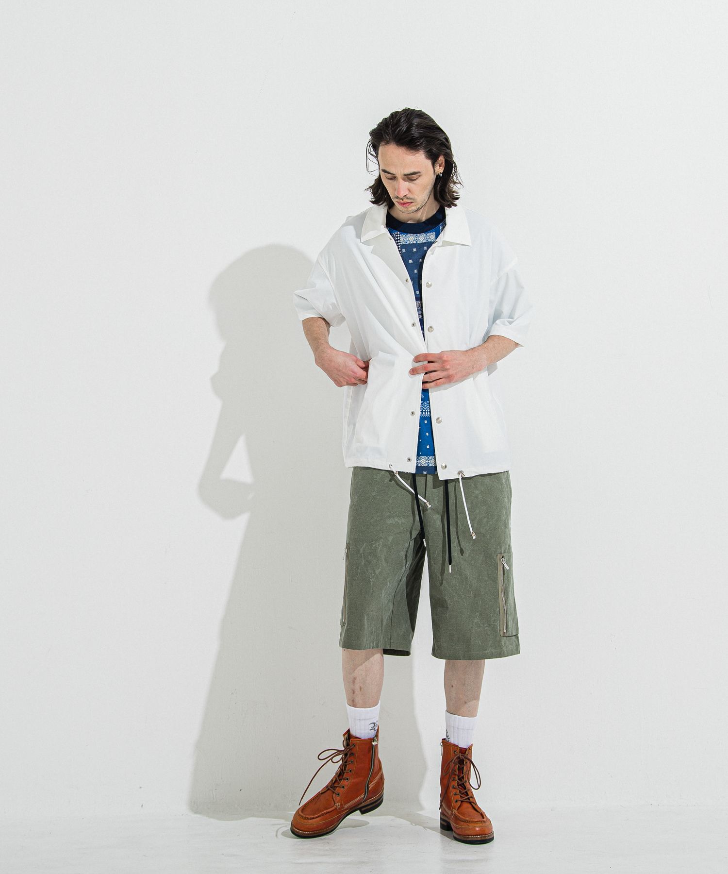 DAVID CARGO HALF PANTS / RC36-HP-007 / ミリタリーカーゴハーフパンツ / ヴィンテージカーキ