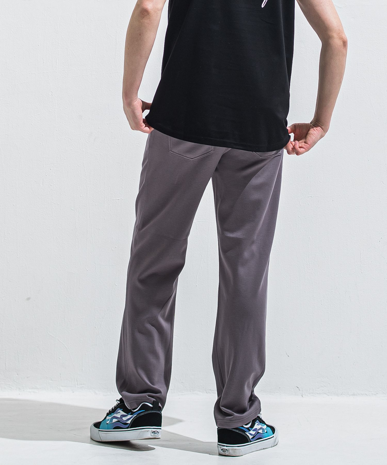 SEMI WIDE TUCK PANTS / RC40-ST-016WT / セミワイドタックパンツ / ダンボールチャコール (4月中旬入荷予定)