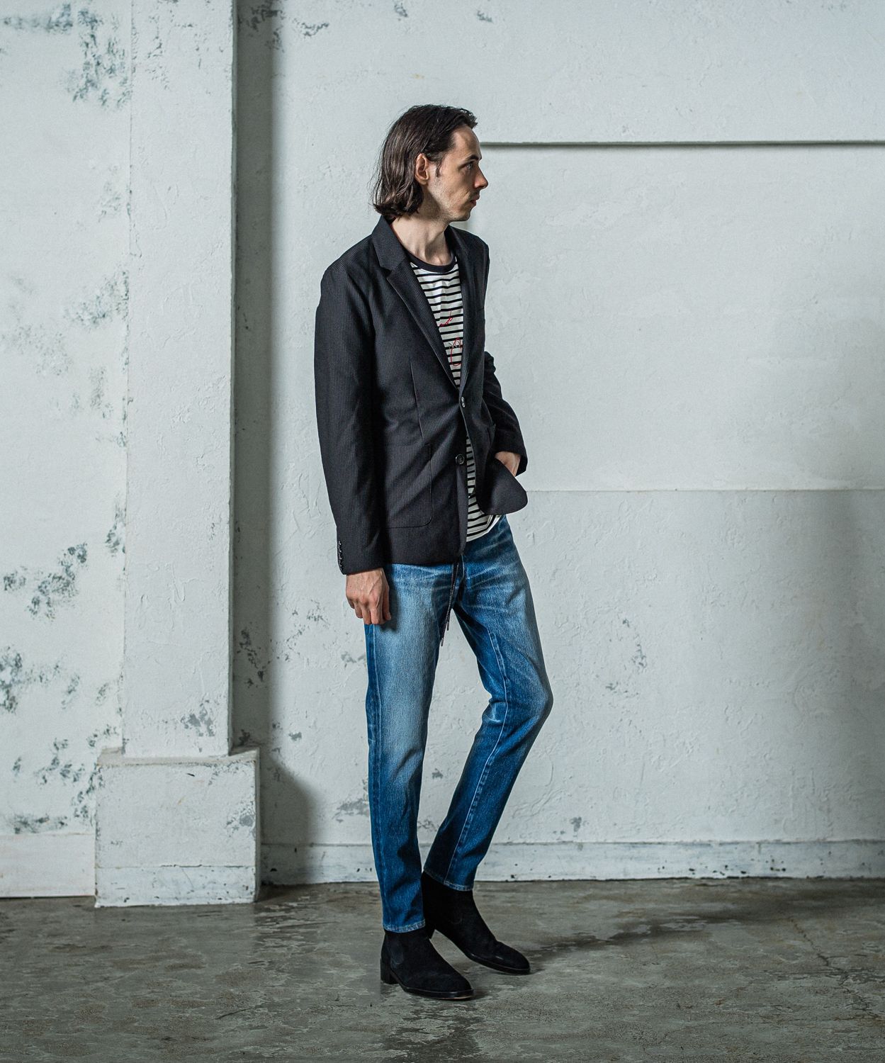 MICK DENIM JERSEY / RC35-ST-020 / デニムジャージテーパードパンツ / インディゴユーズド