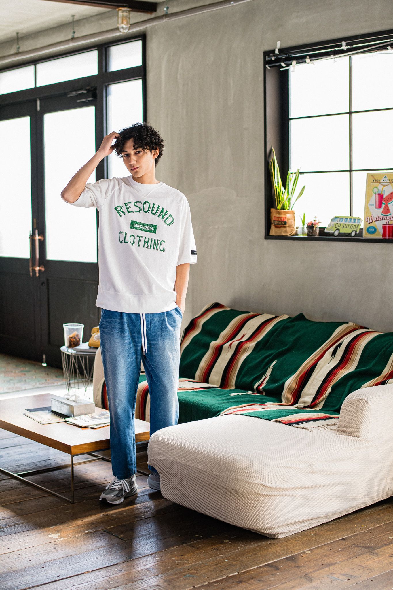 EX DENIM JERSEY WIDE PT / RC32-ST-016WTD / デニムジャージーワイドパンツ / ライトインディゴ