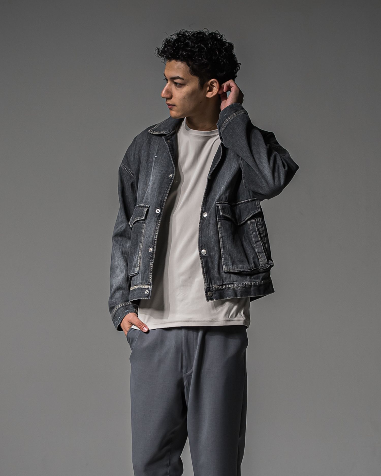 LDENIM AG FLIGHT JACKET / RC37-JK-001 / デニムフライトジャケット / ブラックユーズド