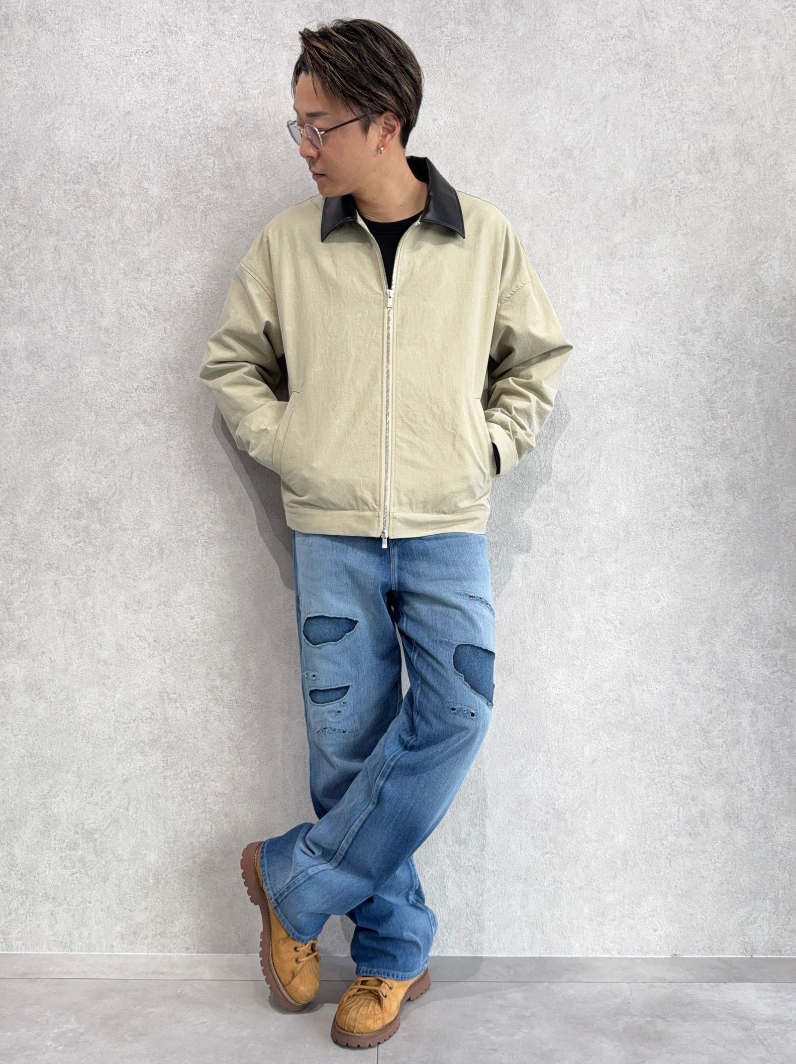 RESOUND新作のクラッシュ加工KINGデニムでアメカジコーデ