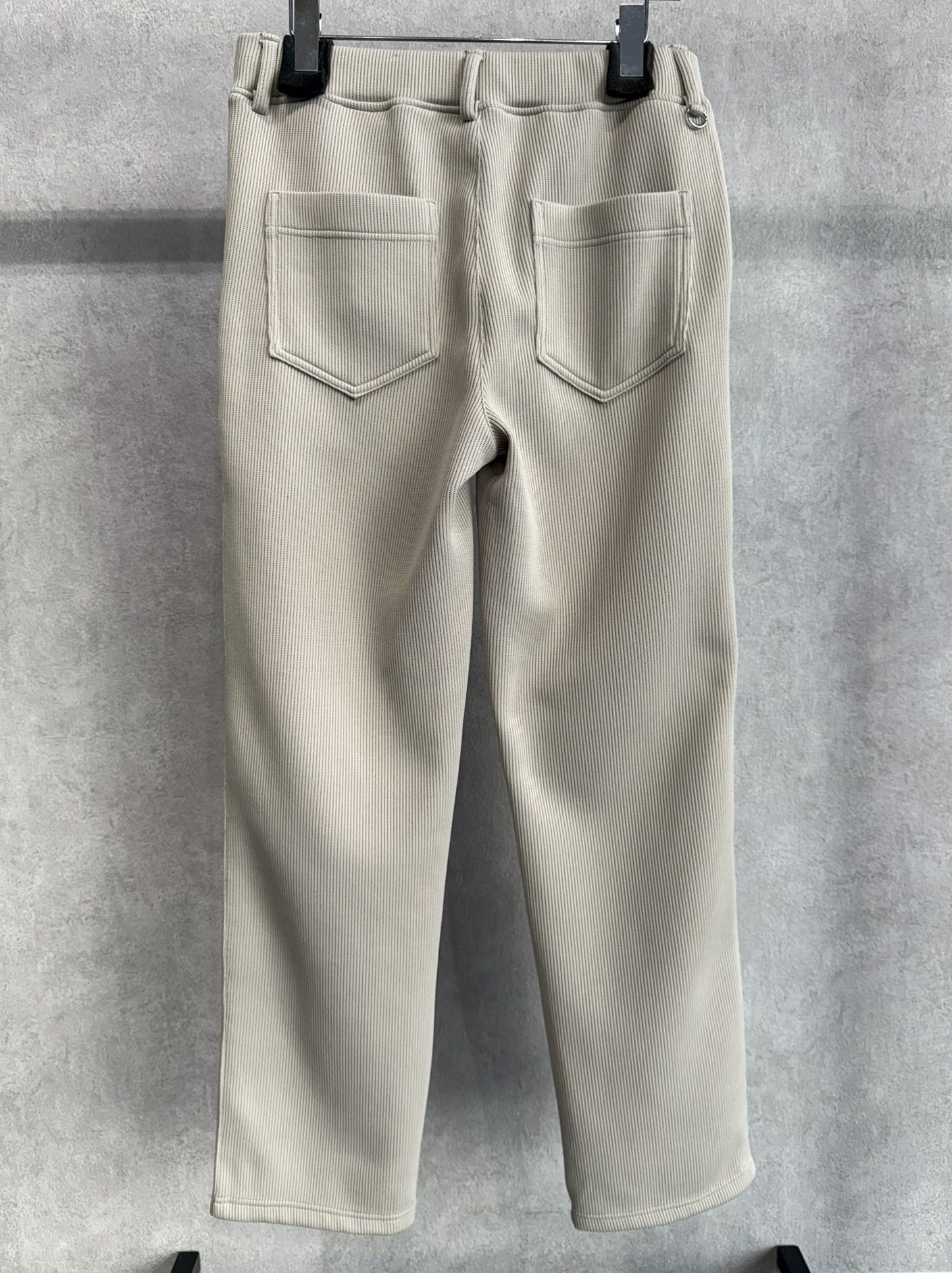 AZE WIDE TUCK PANTS / RC39-ST-016WT2 / 高機能畦編みニットワイドタックパンツ / グレージュ