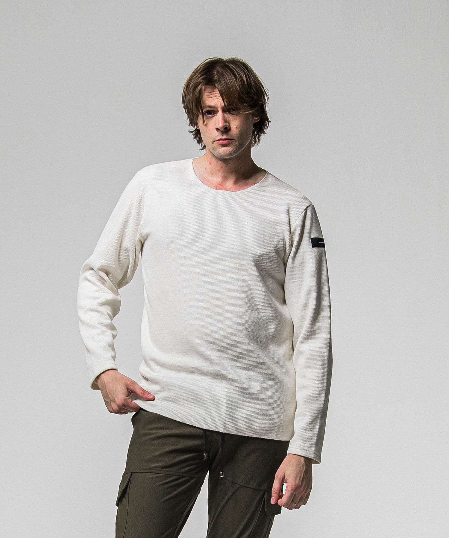 VELOURS FLEECE NEO THERMAL / RC38-C-001 / 裏起毛サーマルロングTシャツ / ホワイト (10月中旬入荷予定)