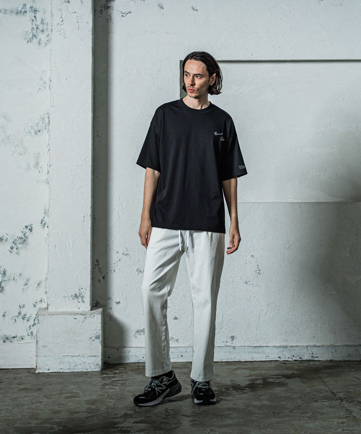 EX DENIM JERSEY WIDE PT / RC35-ST-016WTD / デニムジャージワイドパンツ / ホワイト