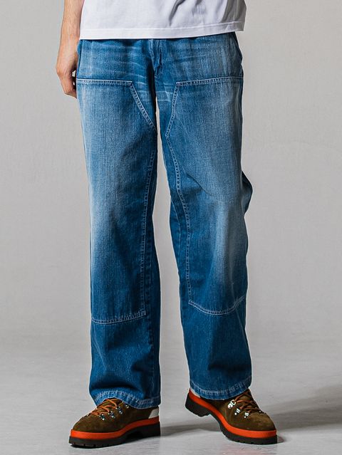 DOUBLE KNEE PT / RC39-ST-041 / ダブルニーワイドデニムパンツ / ライトインディゴ (2月中旬入荷予定)
