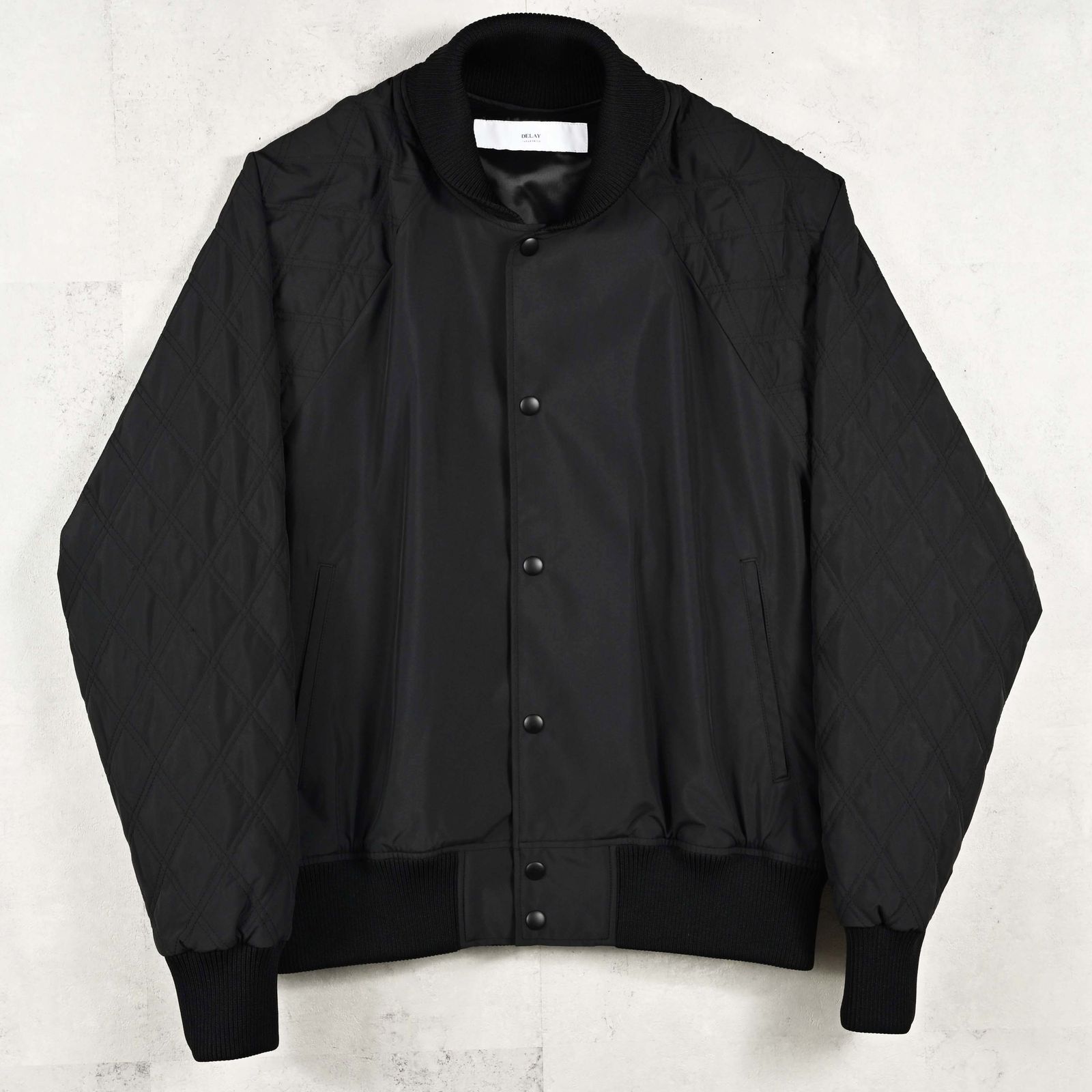 PB VARSITY JACKET / DP1-JK-001 / キルティングナイロンスタジャン / ブラック (2月中旬入荷予定)