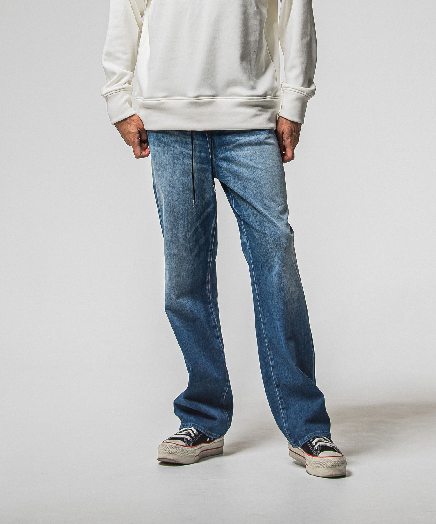 KING DENIM JERSEY / RC38-ST-005 / デニムジャージバギーワイドパンツ / インディゴユーズド (12月中旬入荷予定)