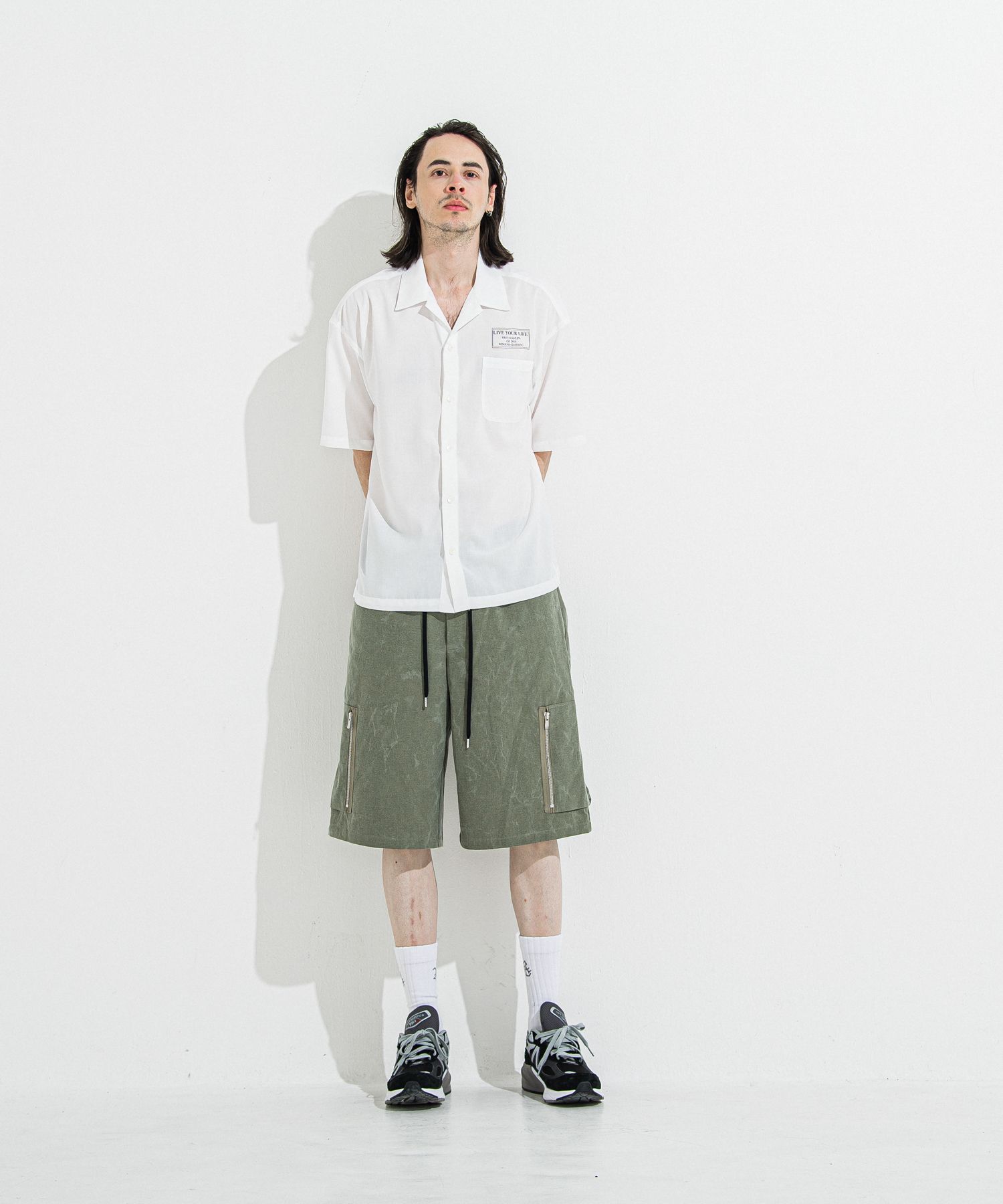 DAVID CARGO HALF PANTS / RC36-HP-007 / ミリタリーカーゴハーフパンツ / ヴィンテージカーキ