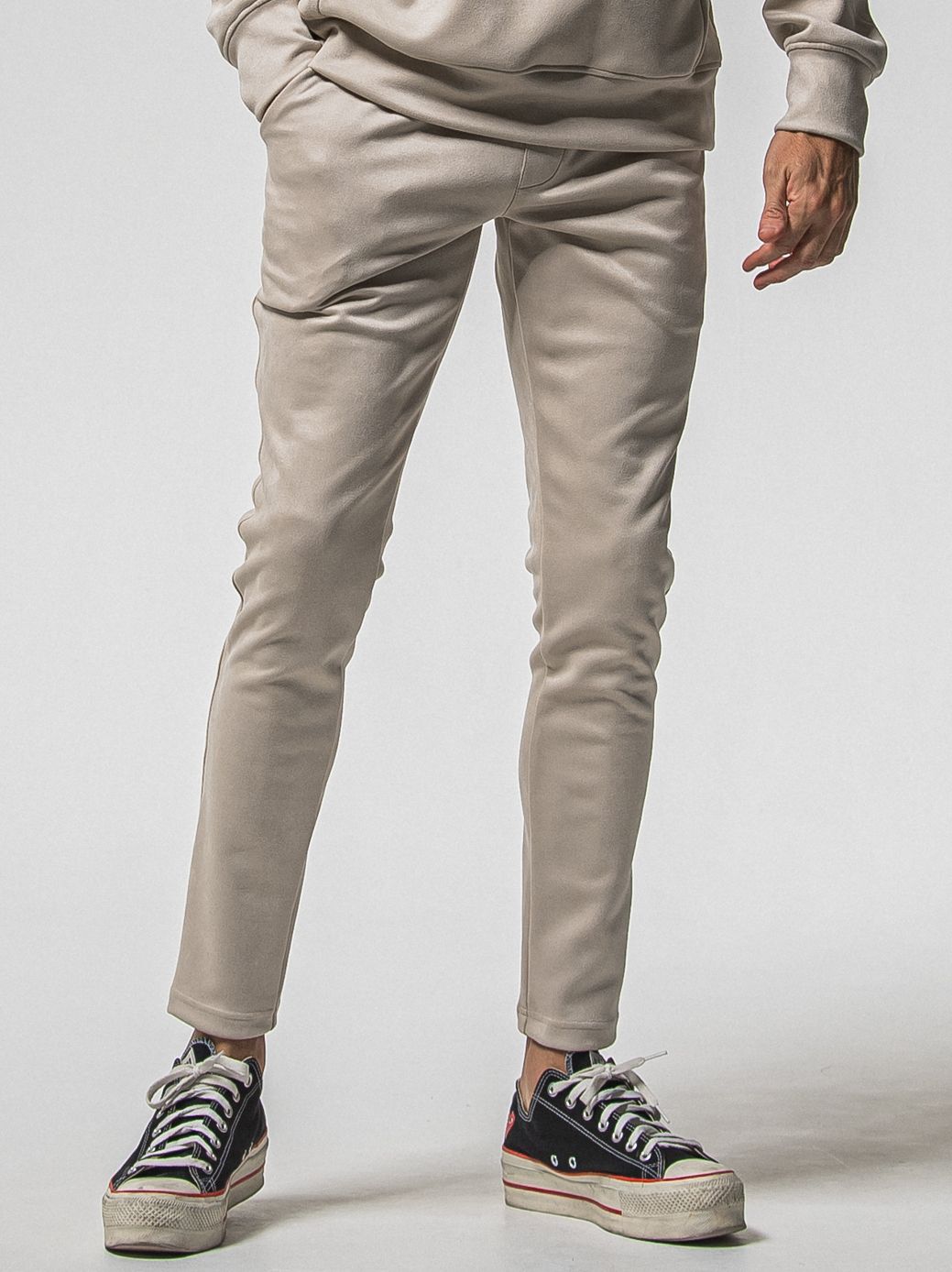 CHRIS EASY SUEDE TUCK  PANTS / RC38-ST-016T / スエードイージータックパンツ / グレージュ (1月上旬入荷予定)