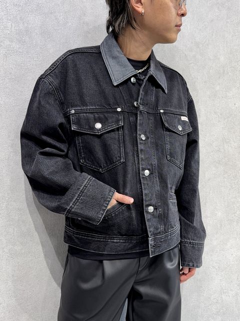 カルバンクライン新作×RESOUND別注レザーワイドパンツ