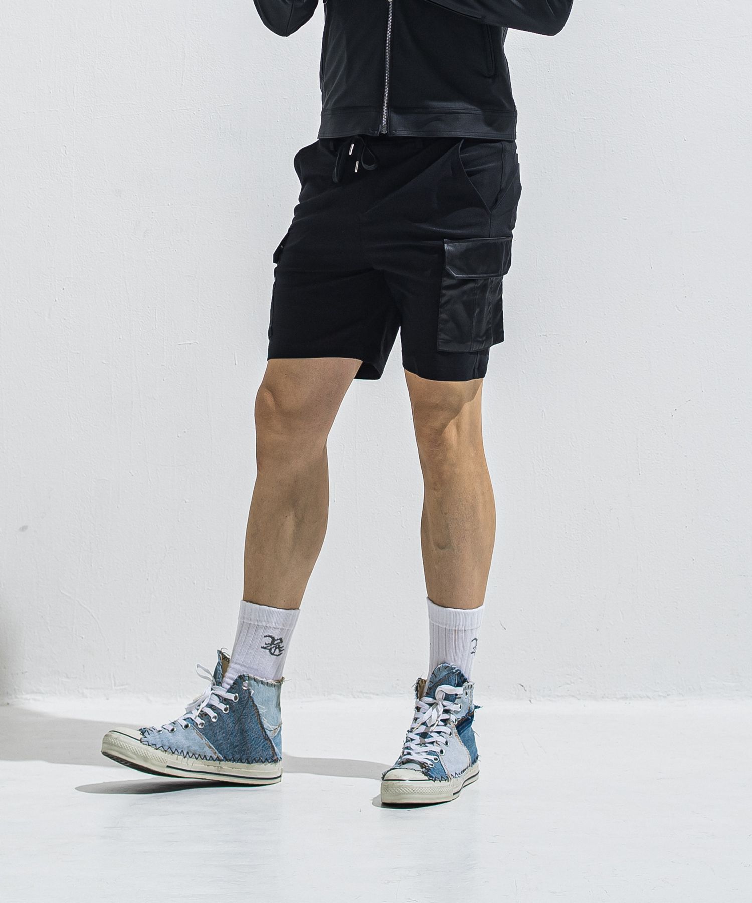 DARRELL CARGO SHORTS / RC40-HP-005 / ナイロンカーゴショーツ / ブラック (6月上旬入荷予定)