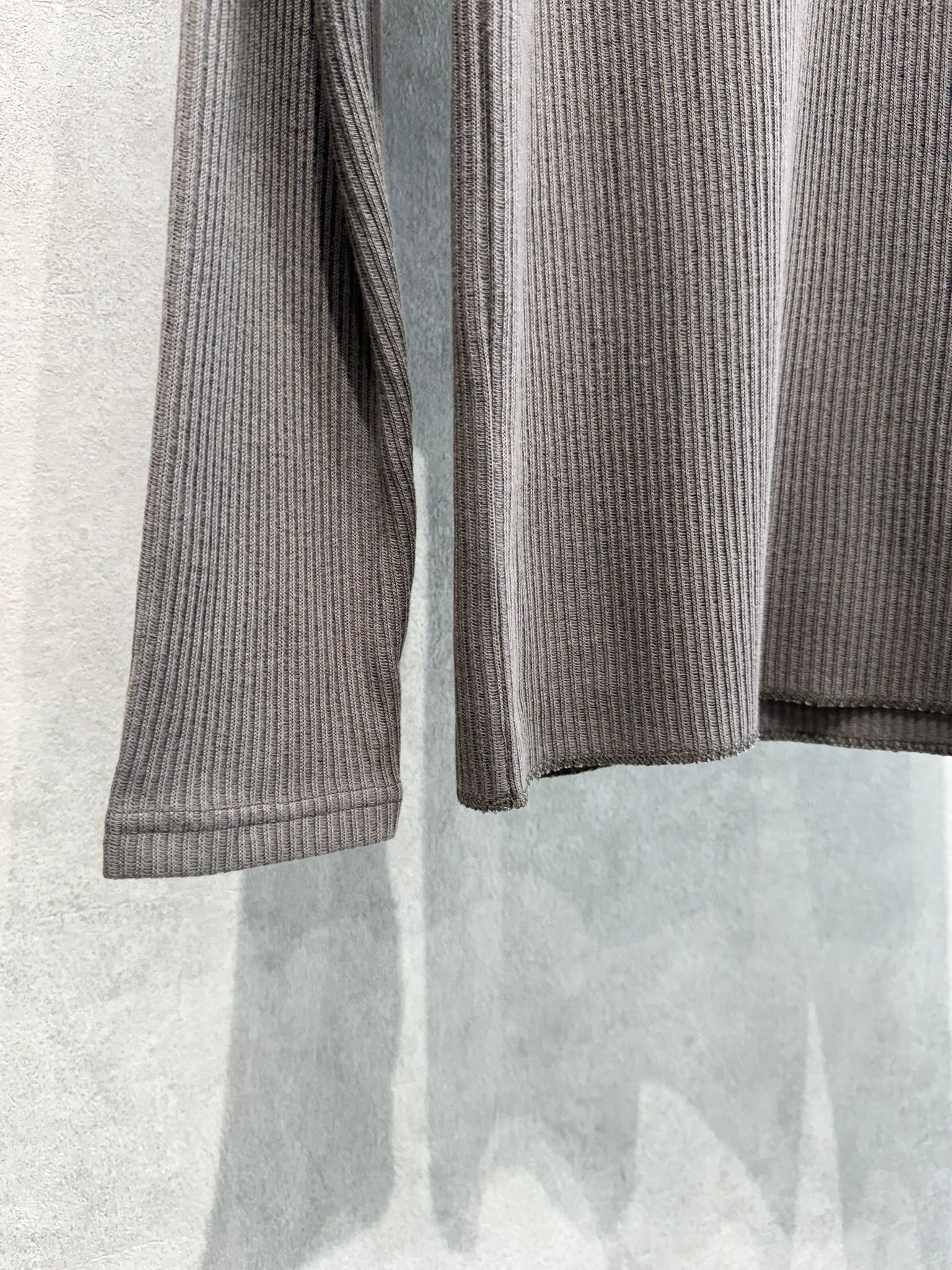 CUTOFF RAIL LONGSLEEVE / RC37-C-001 / レールカットソー / グレー