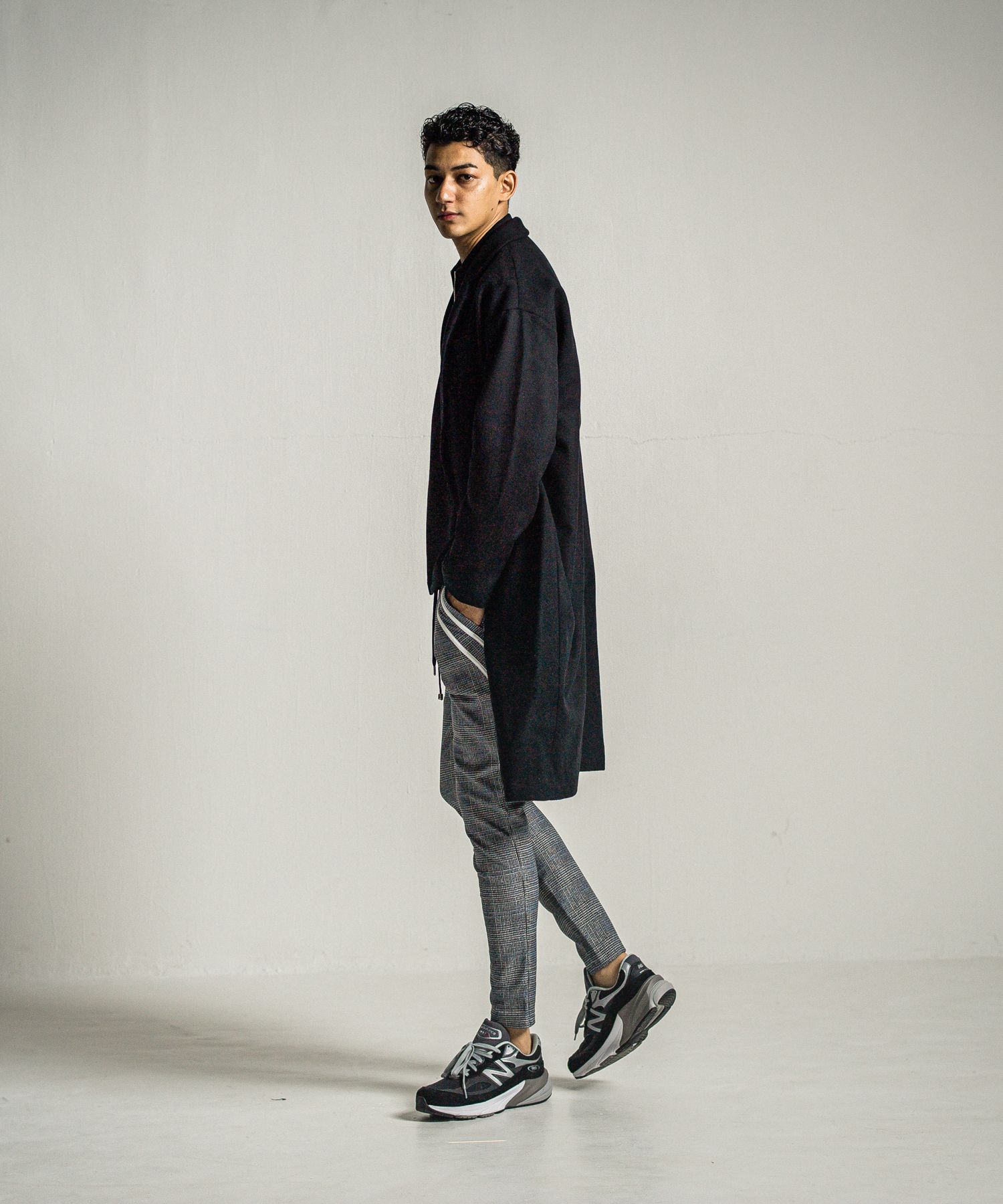 PULLOVER JERSEY SHIRT / RC34-SH-002 / 裏起毛ハーフジップシャツ / ブラック