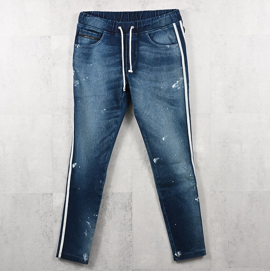 EX DENIM JERSEY BLIND LINE PT / RC41-ST-008D / デニムジャージラインパンツ / ダークインディゴ (9月上旬入荷予定)