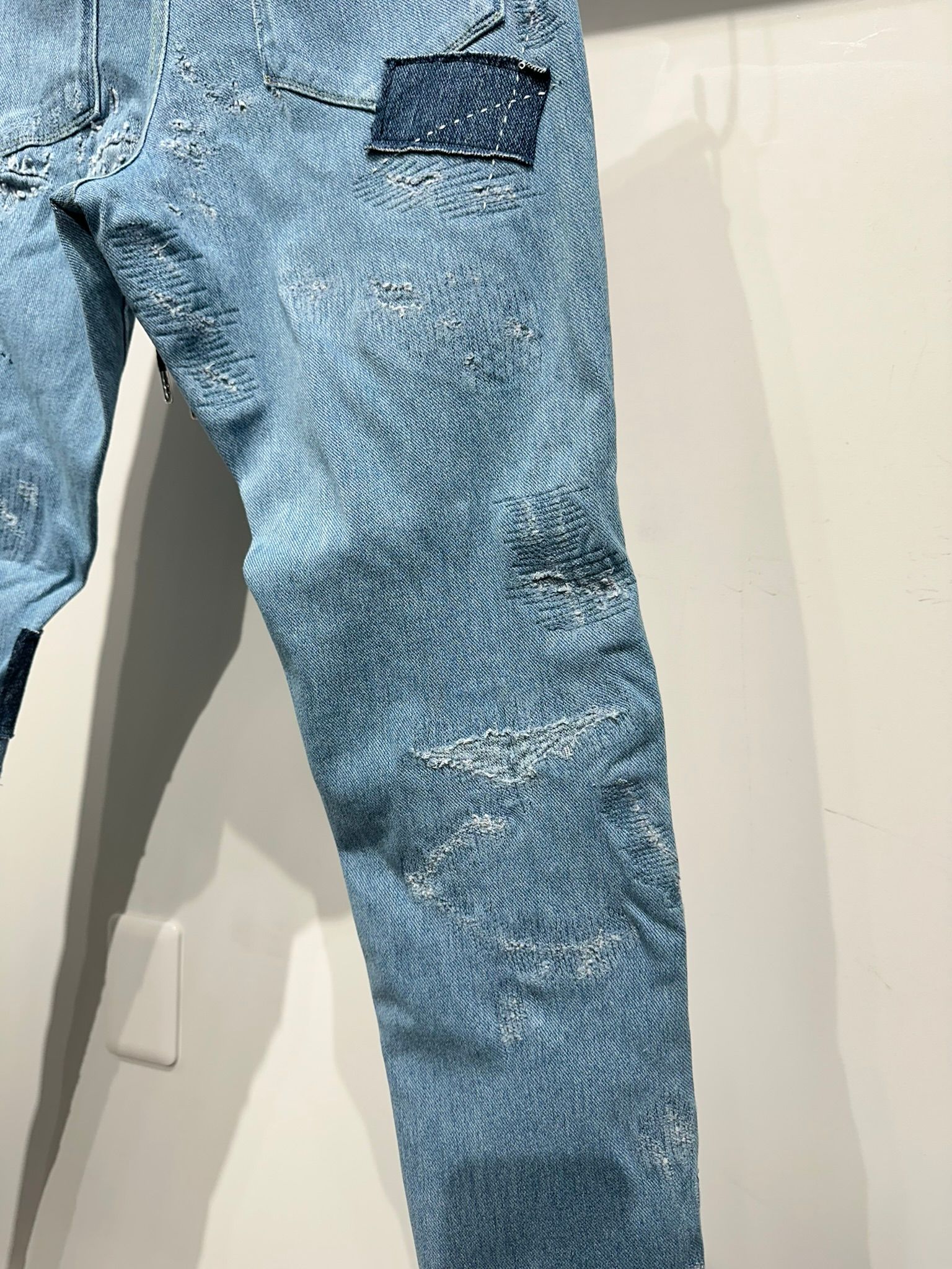 MICK DENIM JERSEY / RC33-ST-020 / デニムジャージテーパードパンツ / ライトインディゴリメイク