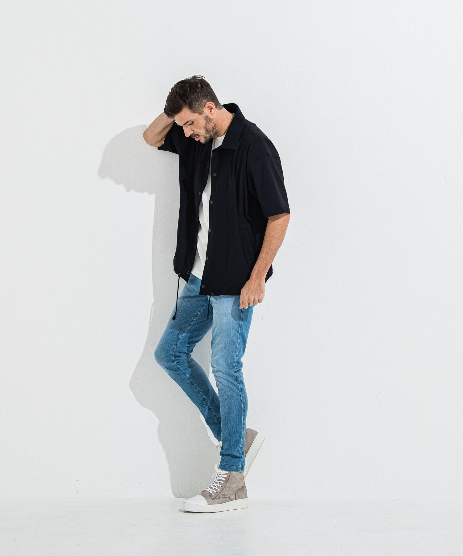 DENIM JERSEY CHRIS EASY TUCK PT / RC36-ST-016TD / ライトオンスデニムジャージイージータックパンツ / ライトインディゴ