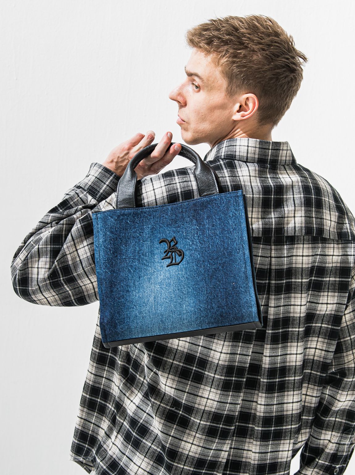 DENIM MIDDLE TOTE BAG / RC42-BAG-004RD / デニムミドルトートバッグ / デニム (12月上旬入荷予定)