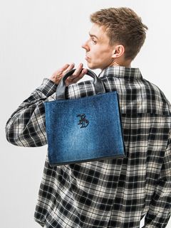 DENIM MIDDLE TOTE BAG / RC42-BAG-004RD / デニムミドルトートバッグ / デニム (12月上旬入荷予定)
