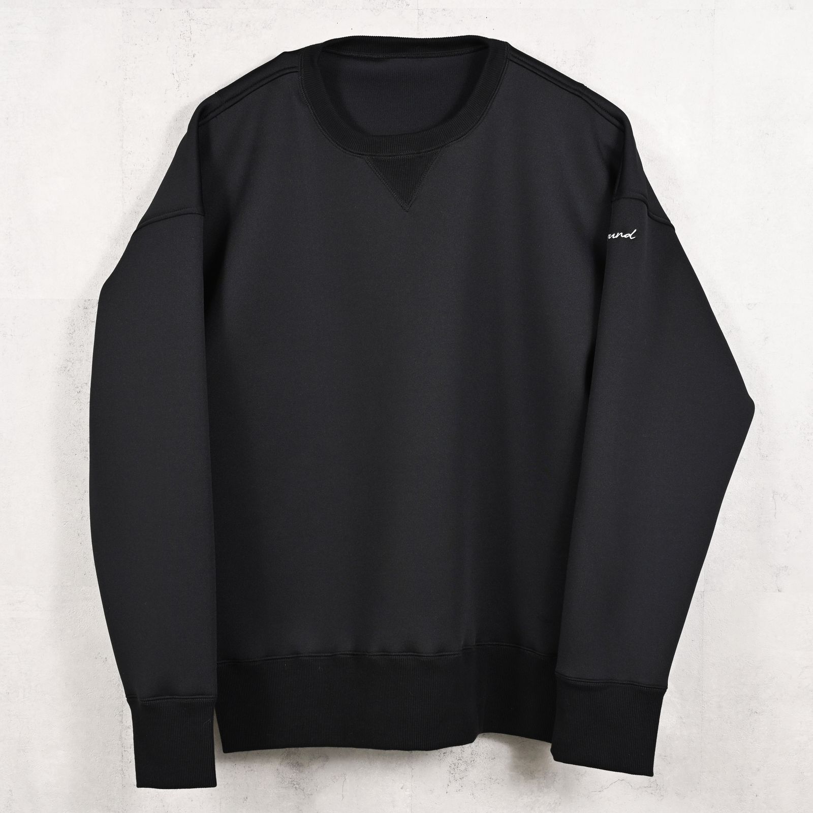 HD DROP TRAINER / RC37-C-004 / ダンボールニット 無地トレーナー / ブラック (9月中旬入荷予定)
