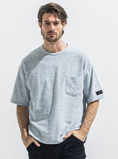 PILE OVER TEE / RC40-T-002 / パイルポケットビッグTシャツ / サックス (4月中旬入荷予定)