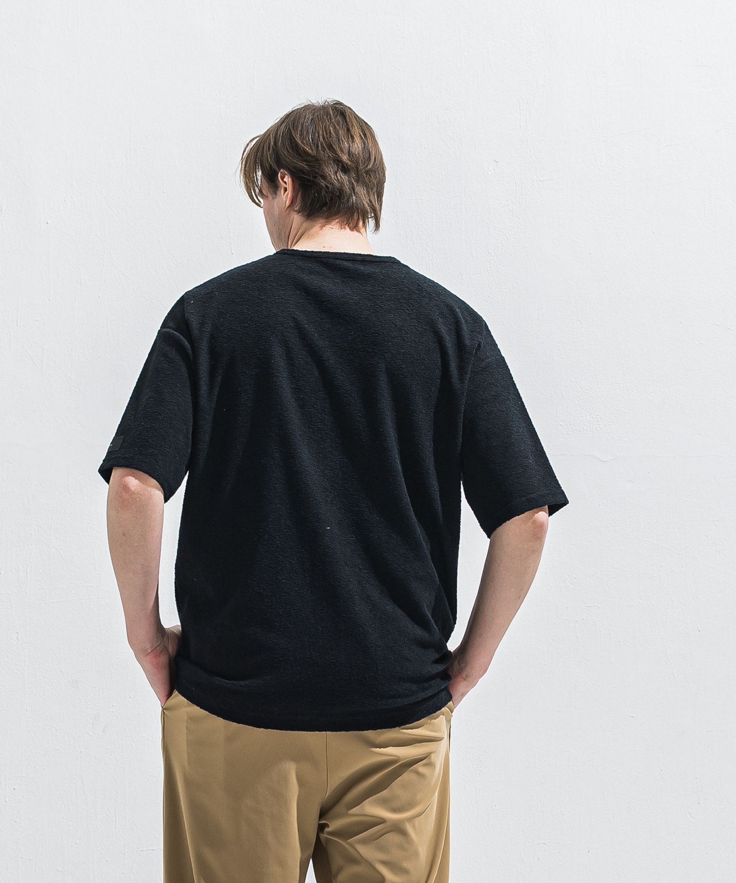 PILE OVER TEE / RC40-T-002 / パイルポケットビッグTシャツ / ブラック (4月中旬入荷予定)