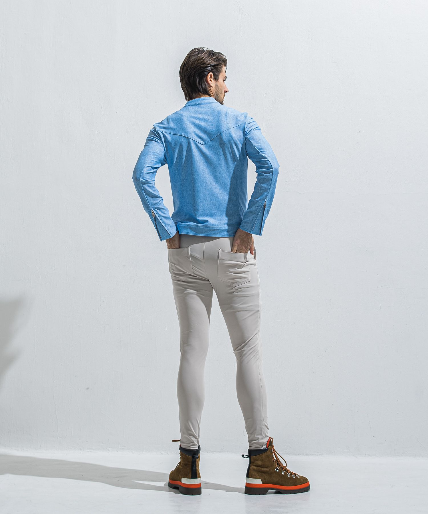 EDGE NYLON PT / BASIC-ST-014 / エッジナイロンラインパンツ / グレージュ (4月下旬入荷予定)