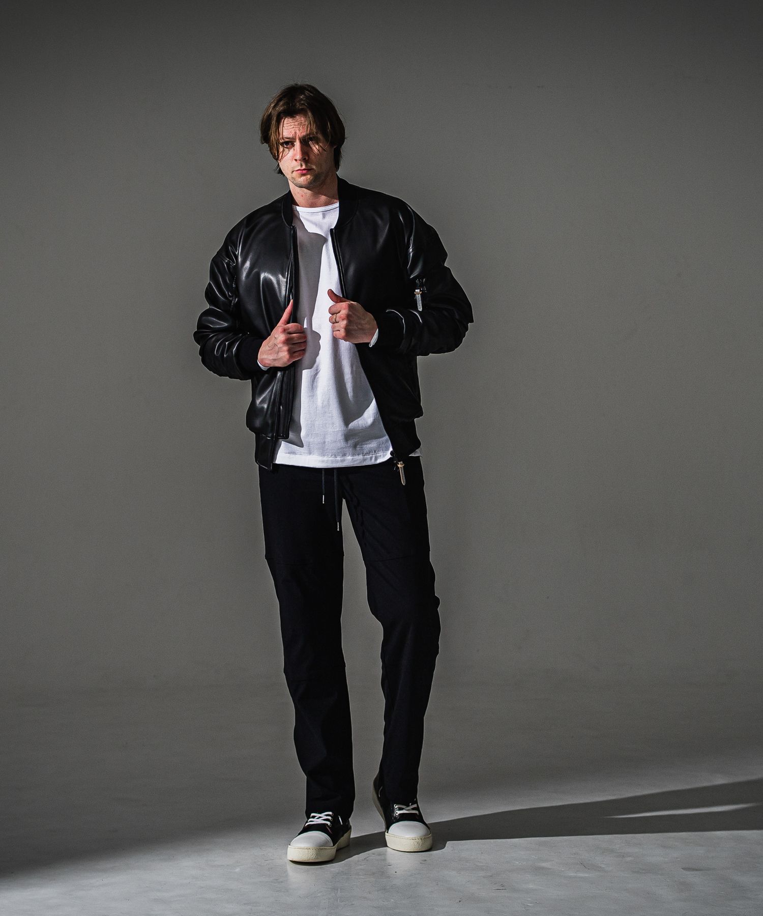 DAVID JACKET / RC41-JK-003 / MA-1 / ブラックレザー (9月下旬入荷予定)