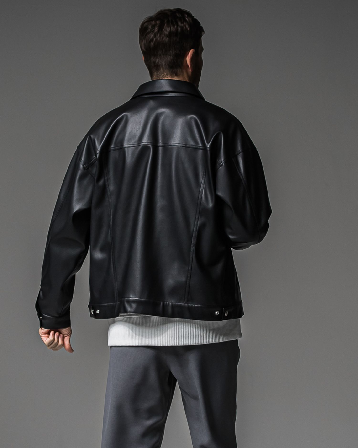 LEATHER OVER 3RD G / RC37-JK-006 / エコレザー3RD型Gジャン / ブラック (9月下旬入荷予定)