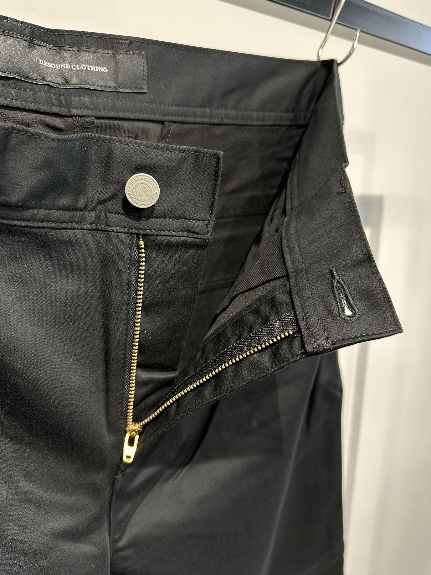 WIDE TUCK PT / RC11-ST-003 / シャンブレーワイドタックパンツ / ブラック※