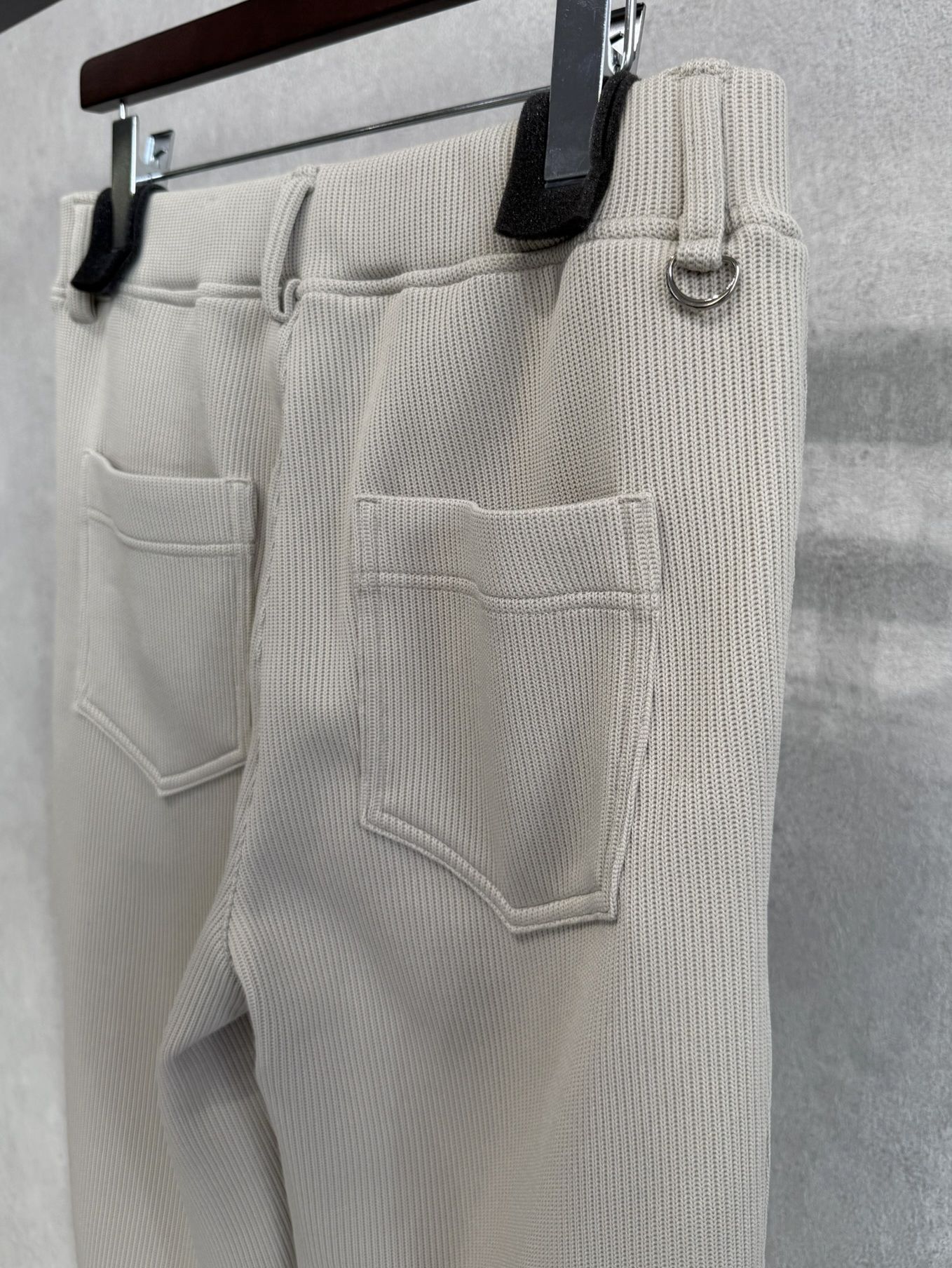 AZE WIDE TUCK PANTS / RC39-ST-016WT2 / 高機能畦編みニットワイドタックパンツ / グレージュ