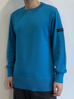 SILK KNT LONG SLEEVE / RC29-K-001 / 無地コットンニット / ブルー
