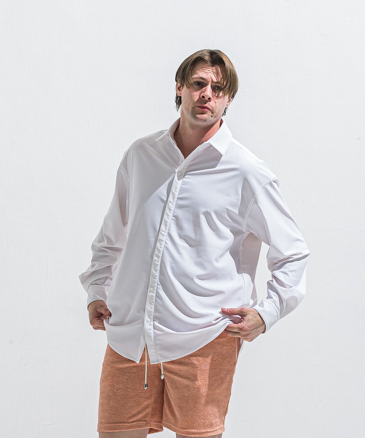 RUSH JACK SHIRTS / RC40-SH-001 / オーバーサイズラッシュガードシャツ / ホワイト (4月中旬入荷予定)