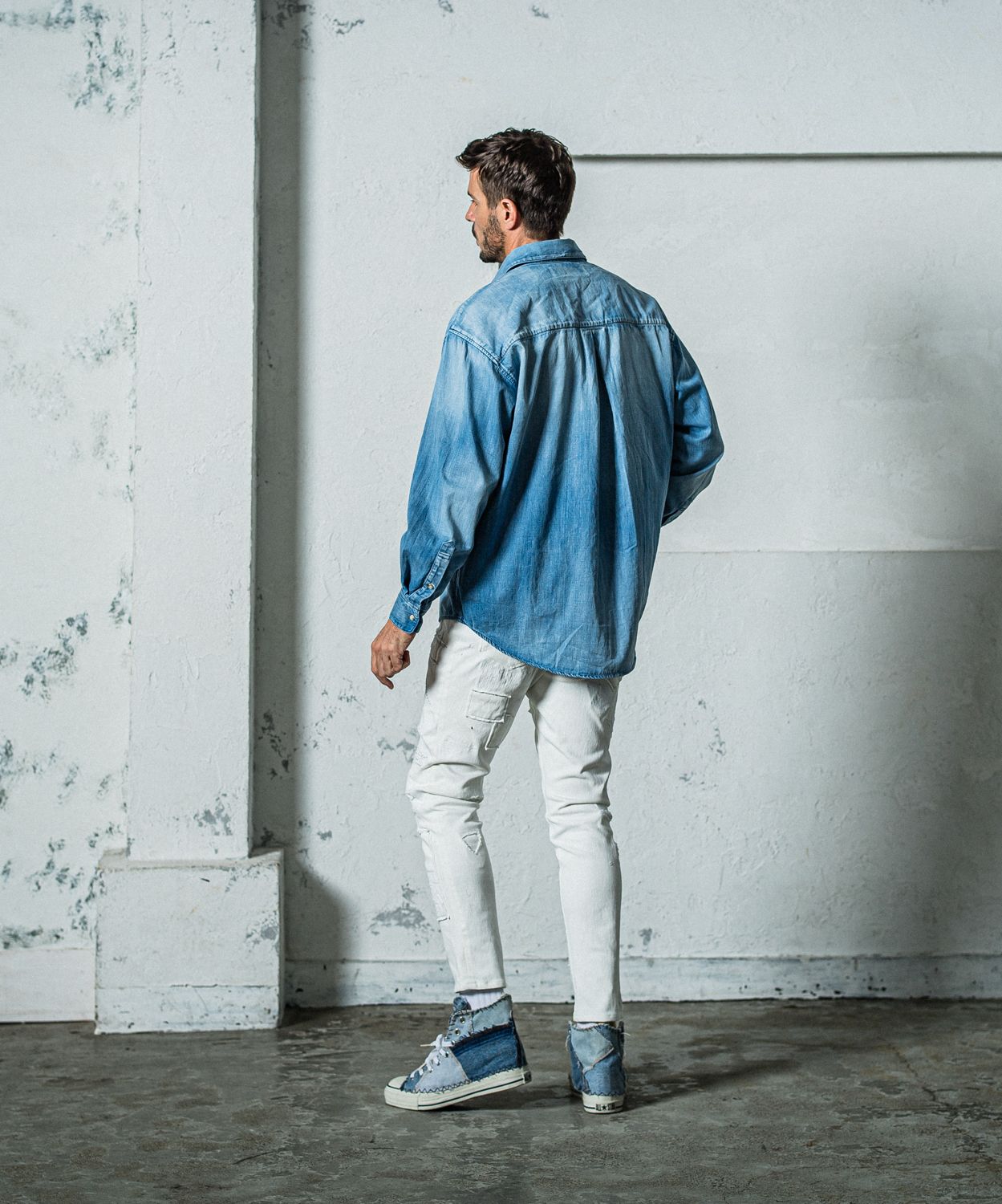 DENIM JACK SHIRTS / RC35-SH-001D / オーバーデニムシャツ / インディゴユーズド