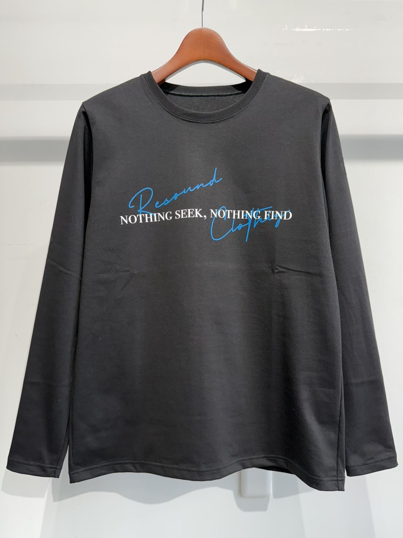 NSNF LONGSLEEVE TEE / RC35-T-009 / メッセージロゴ長袖Tシャツ / ブラック