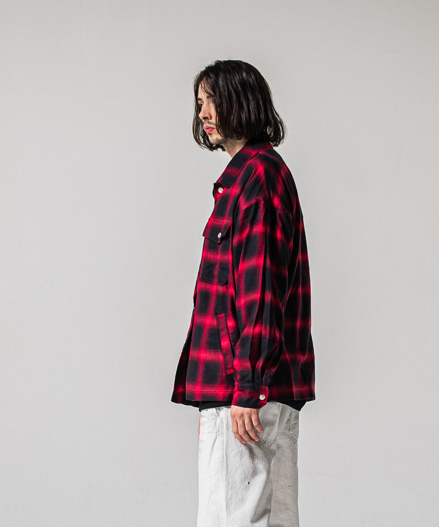 50S CHECK JK / RC39-JK-007C / チェックシャツジャケット / レッド (2月中旬入荷予定)