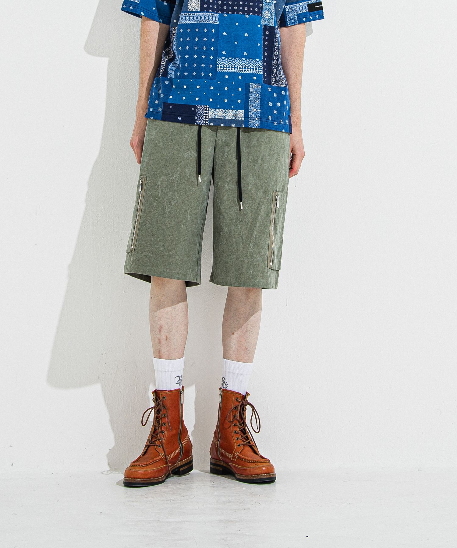 DAVID CARGO HALF PANTS / RC36-HP-007 / ミリタリーカーゴハーフパンツ / ヴィンテージカーキ
