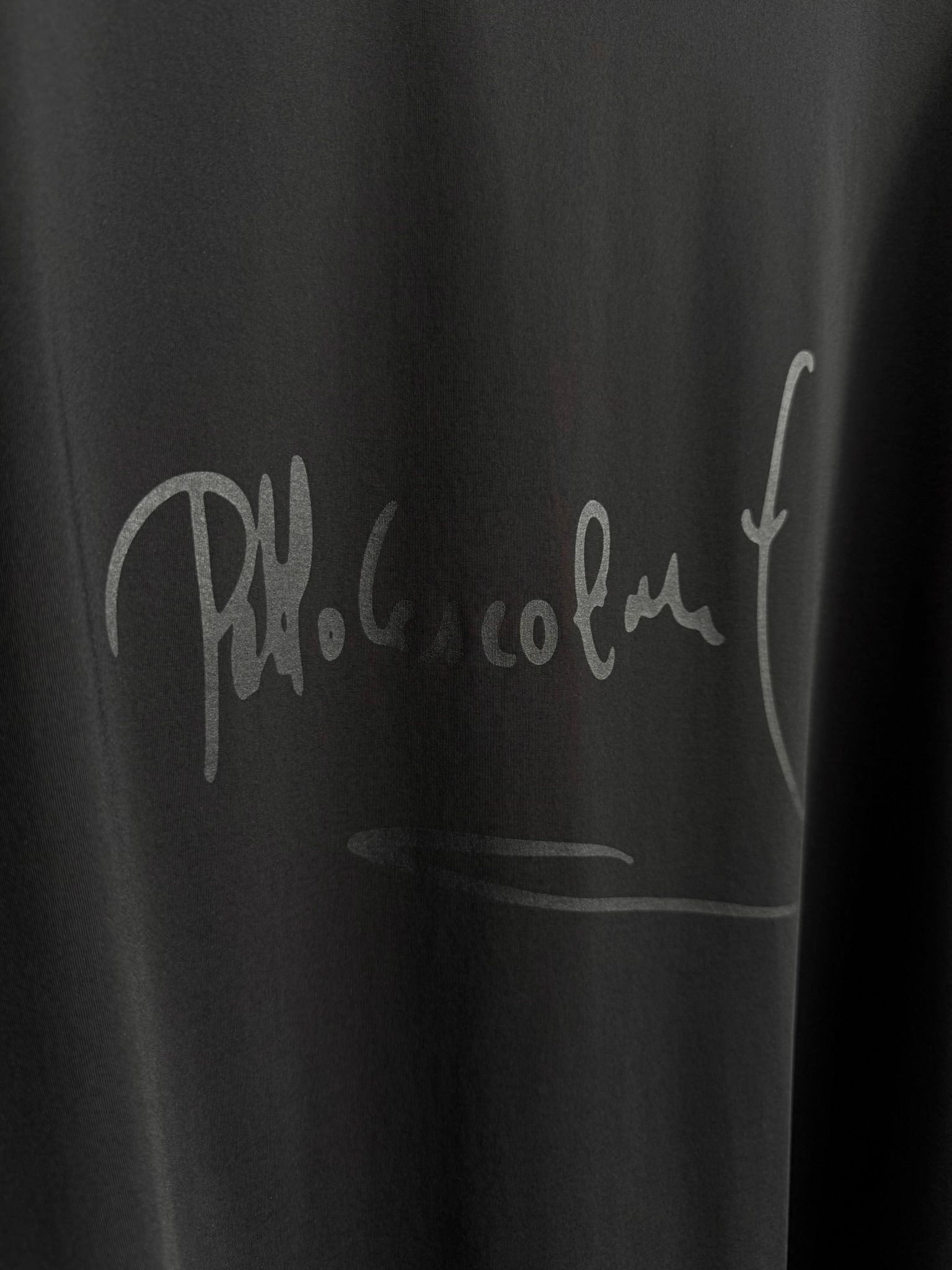PB SIGN OVER NYLON T / DP1-T-001 / サインプリントナイロンビッグTシャツ / ブラック