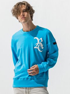 RC VELOURS FLEECE DROP TRAINER / RC42-C-005 / 裏起毛RCロゴトレーナー / ブルー (11月上旬入荷予定)