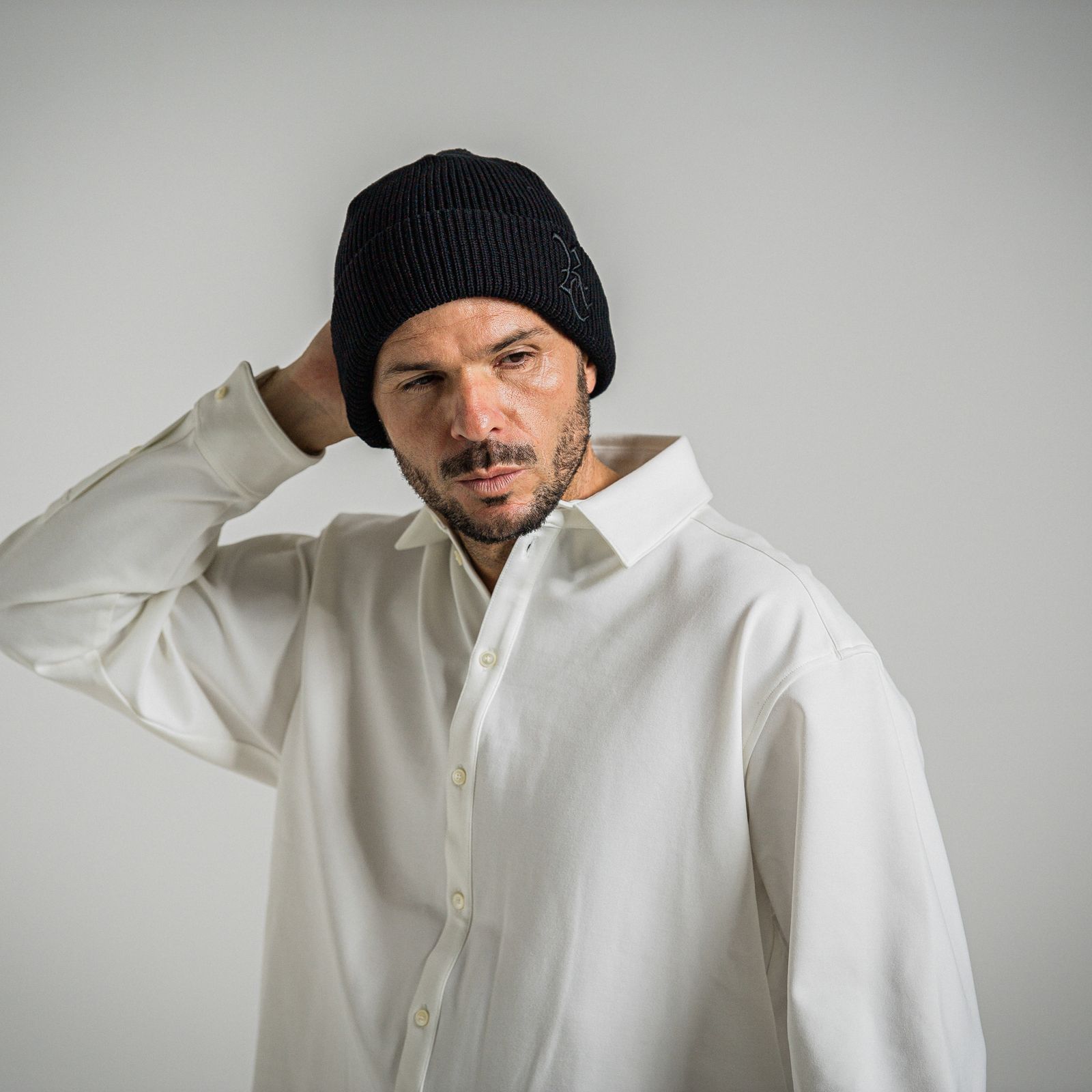 COTTON KNIT CAP / RC34-CAP-004 / コットンニットキャップ / ブラック×ブラック