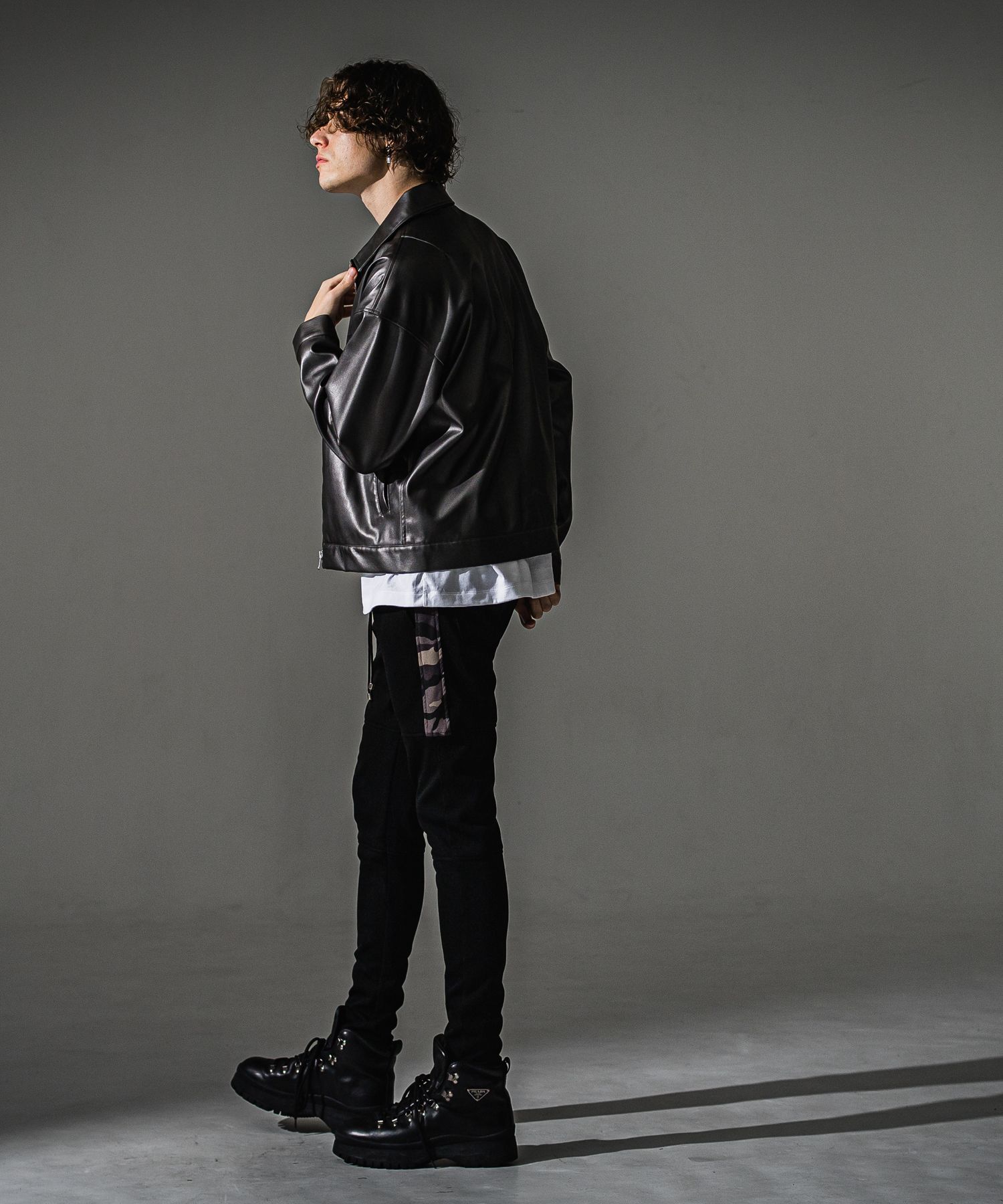 LEATHER SP JK / RC41-JK-005 / エコレザーシングルライダース / ガンメタシルバー (9月下旬入荷予定)