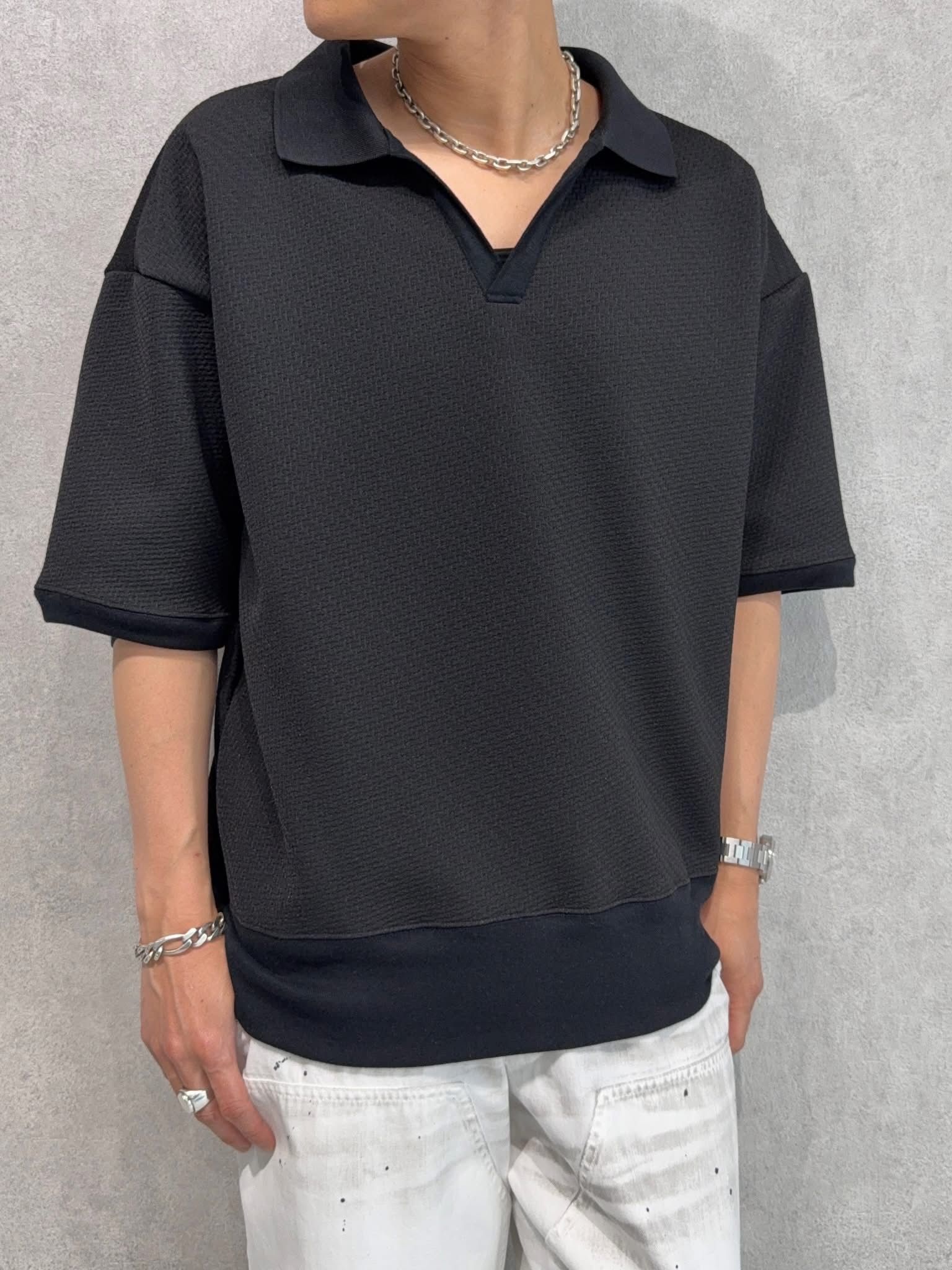 DELAYスキッパーポロ×RESOUNDダブルニーデニムコーデ