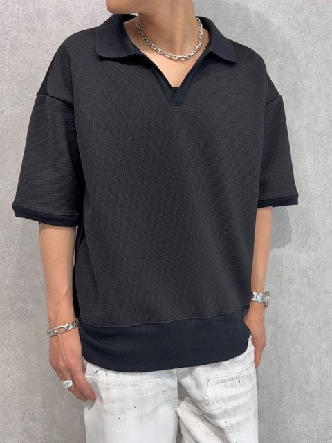 DELAYスキッパーポロ×RESOUNDダブルニーデニムコーデ