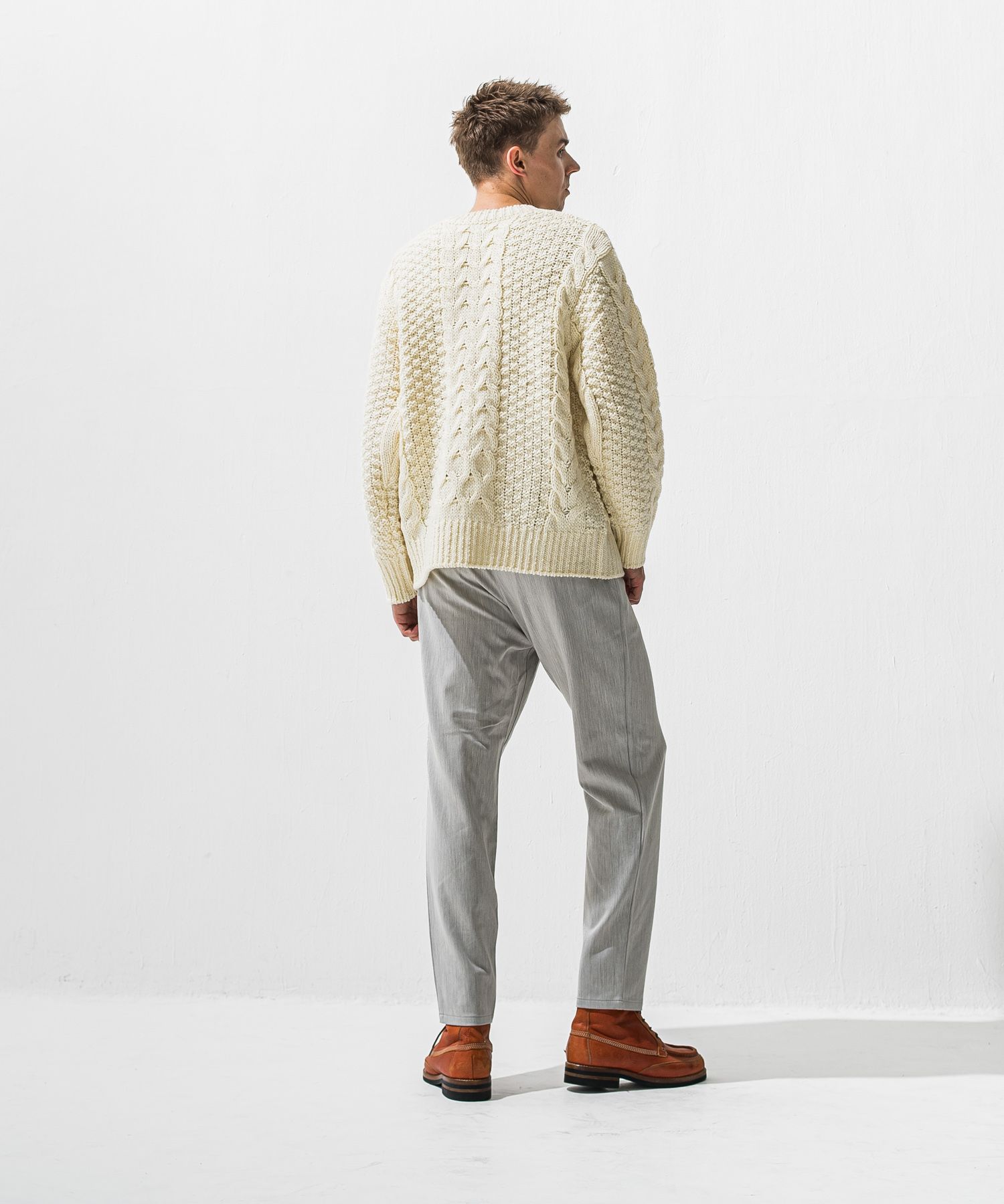 CABLE LAW SWEATER / RC42-K-002 / ケーブルニット / オフホワイト (10月下旬入荷予定)