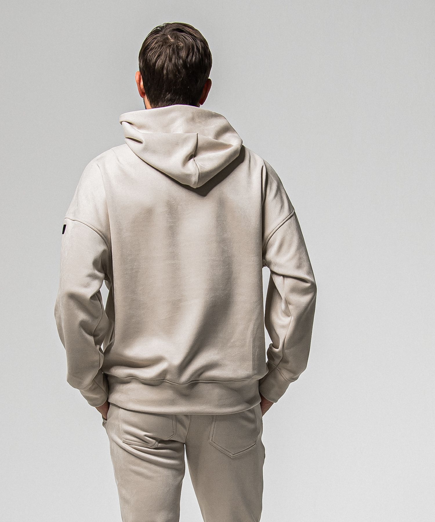 SUEDE LOOSE HOODIE / RC38-C-006 / スエードパーカー / グレージュ (1月上旬入荷予定)